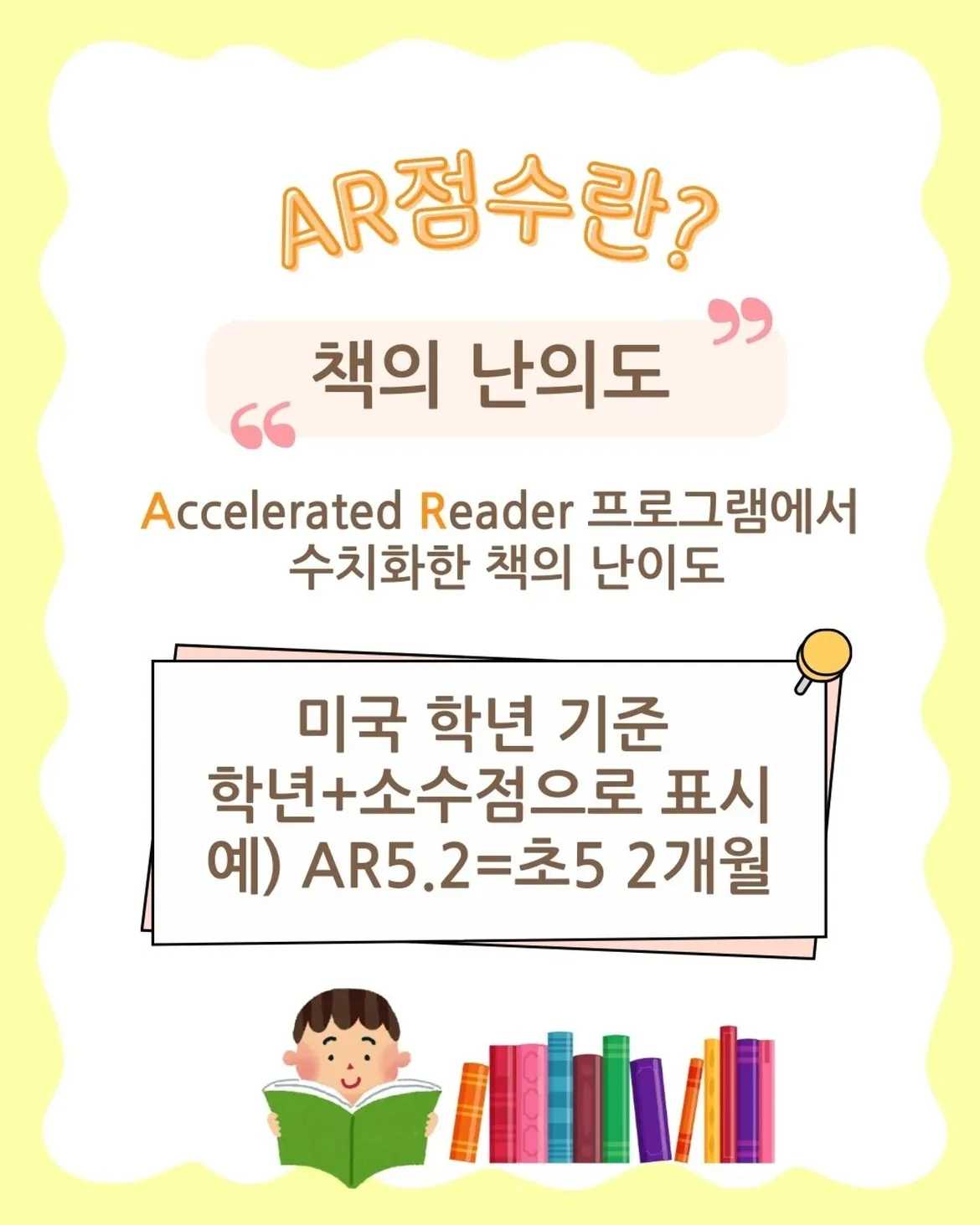 뭐가 달라AR과 SR의 결정적 차이원서를 읽다 보면 자주 듣는...AR점수와 SR점수도대체 뭐가 다른걸까엄마들이 가장 헷갈려하는 차이를함께 알아보도록 할게요!어디서 들어봤 (3)